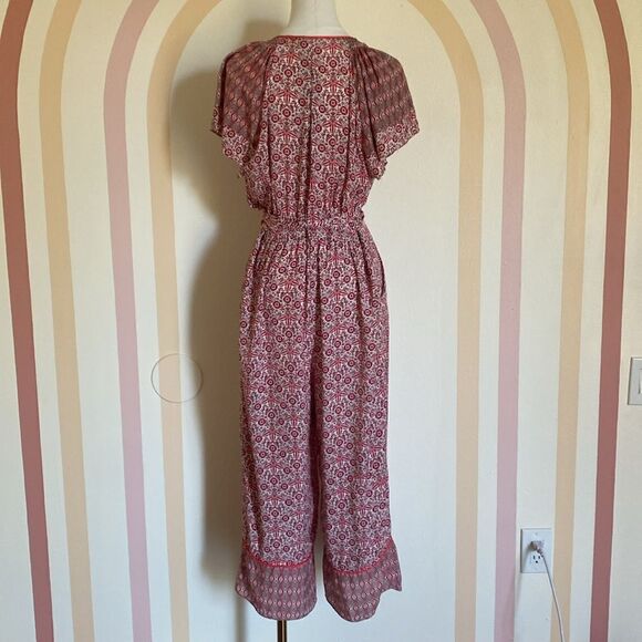 Whistles Alisha Red Floral Jumpsuit Size 12 - Picture 10 of 16